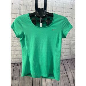 Nike Women's Dri-FIT Short Sleeve Running Top Green Size S
